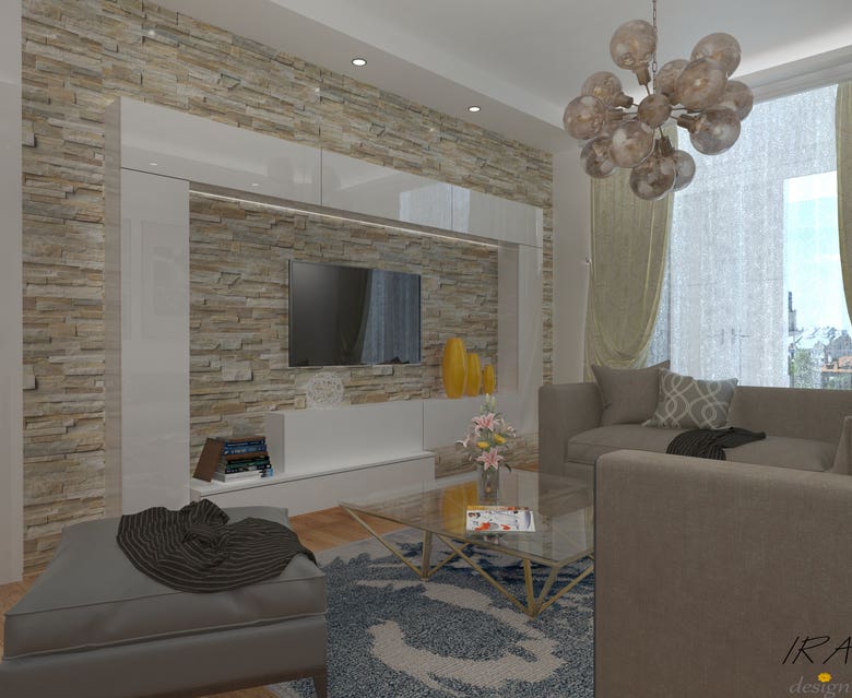 3D Living room design&render