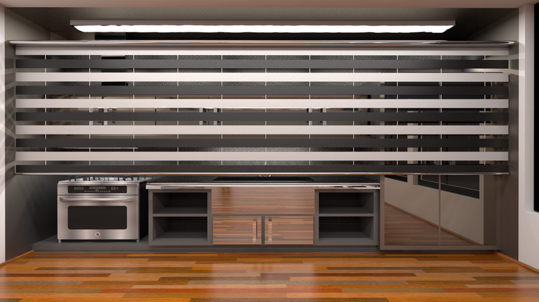 modern linear kitchen design