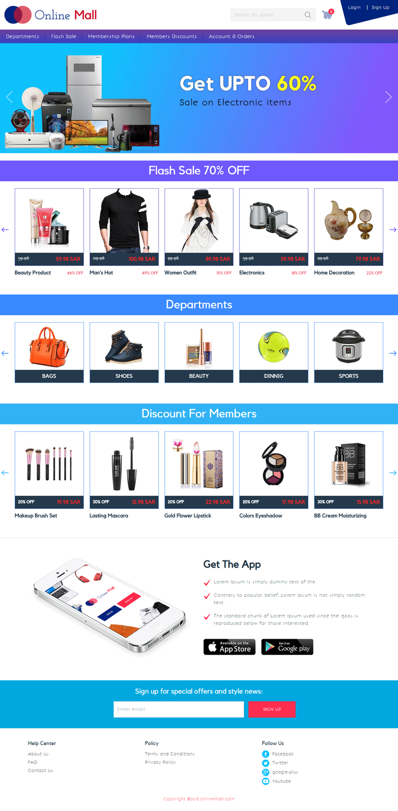 Multi-vendor eCommerce website With Android, iOS apps.