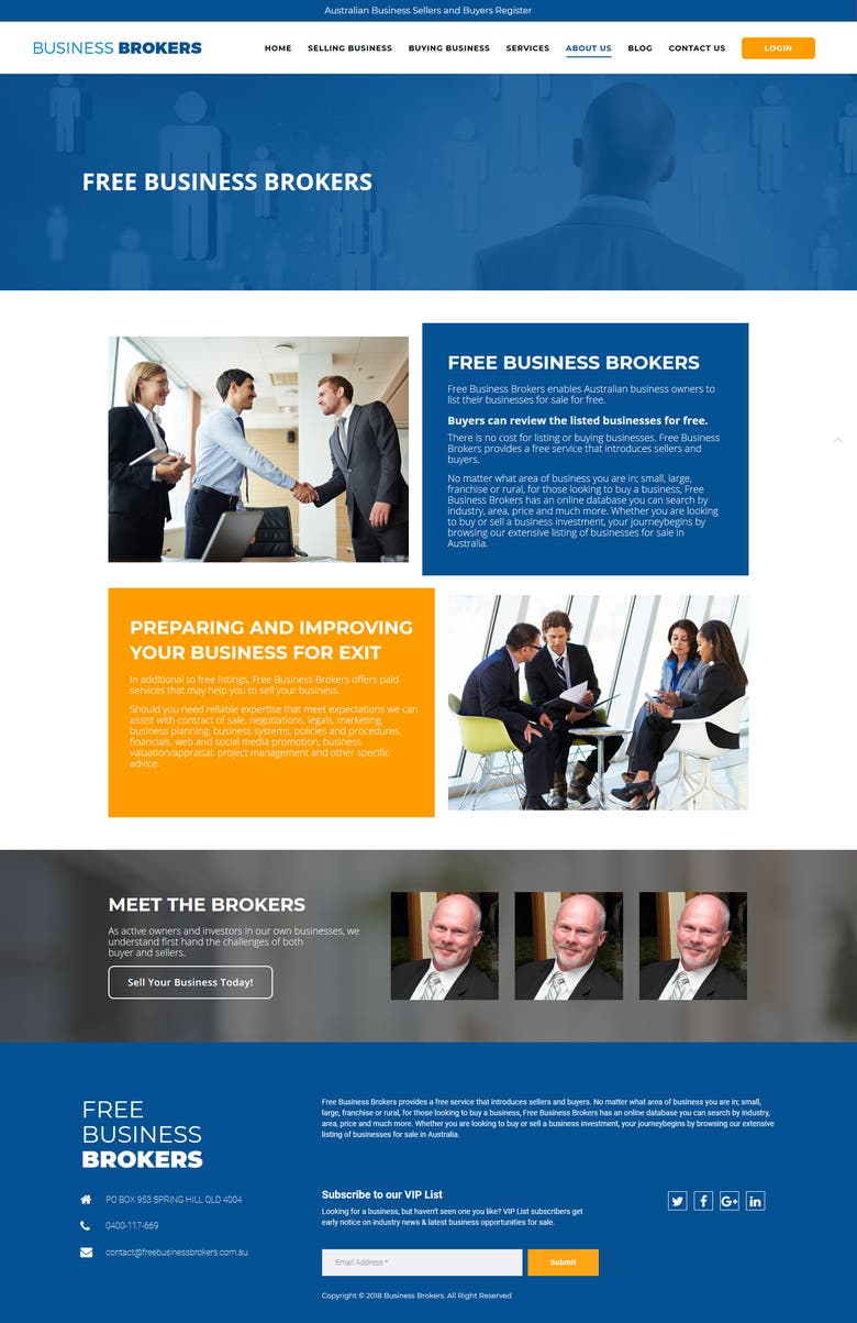 Business Broker Web Site