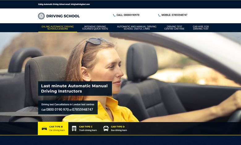 Website for UK Driving School