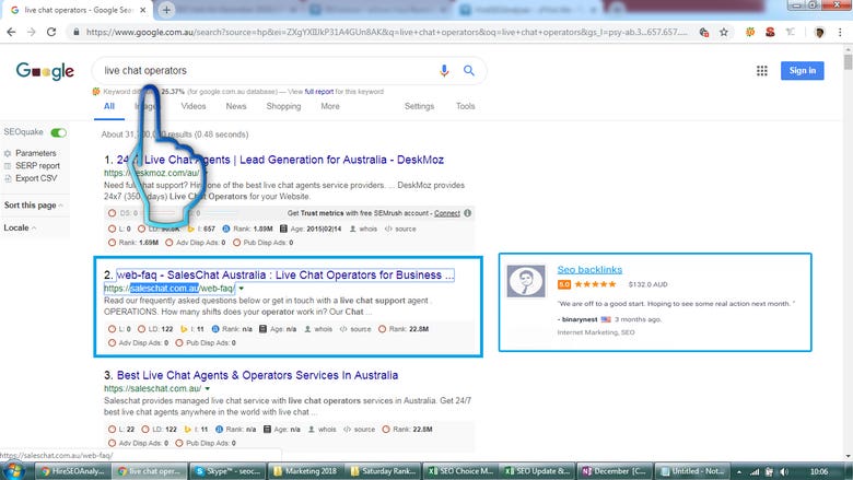 Top 2 Rank in Google.com.au