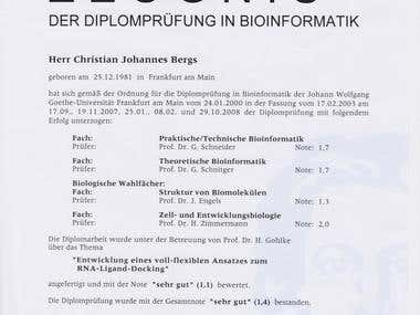 Diploma in Bioinformatics