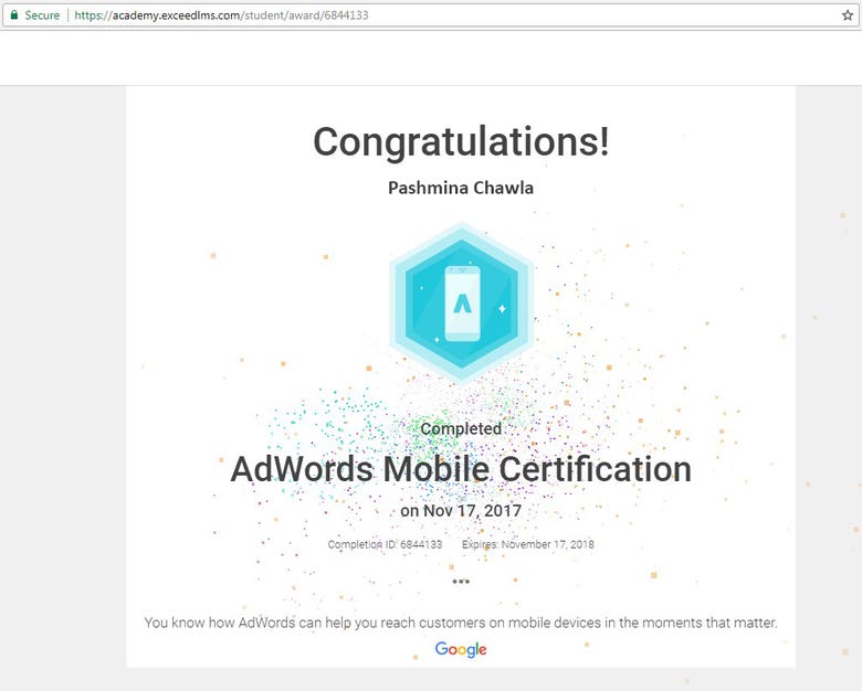 Adwords Mobile Certification