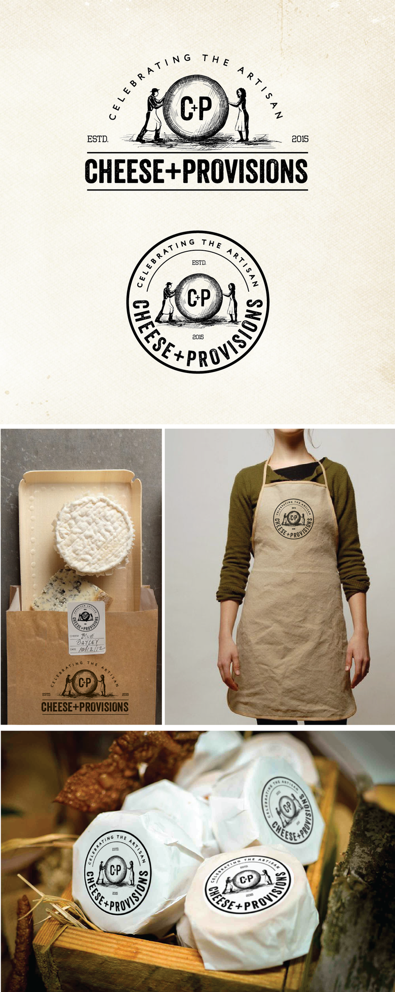 Logo design for Cheese+Provisions, a cheese store