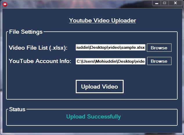 Automatic YouTube Video Uploader