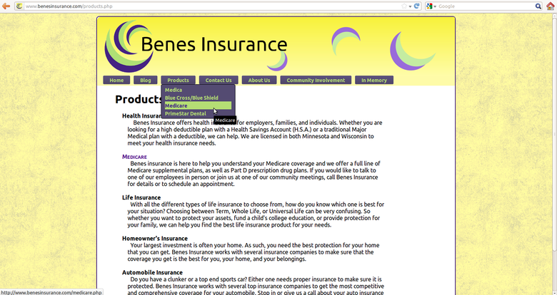 Benes Insurance Website
