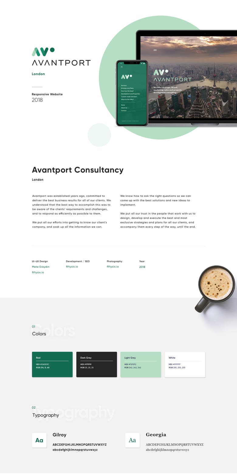 Avantport Consultancy - One Page Website