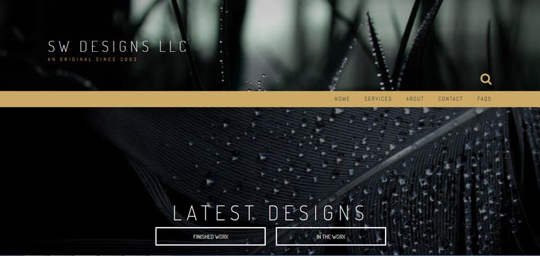 SW Designs Website Screenshot