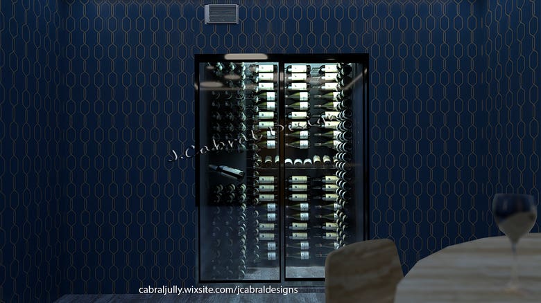 Wine Cellar modeling and Render