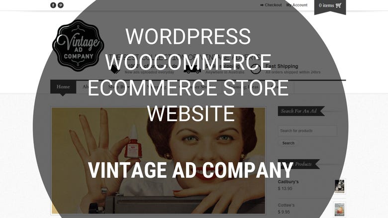 Wordpress WooCommerce store - Vintage Ad Company