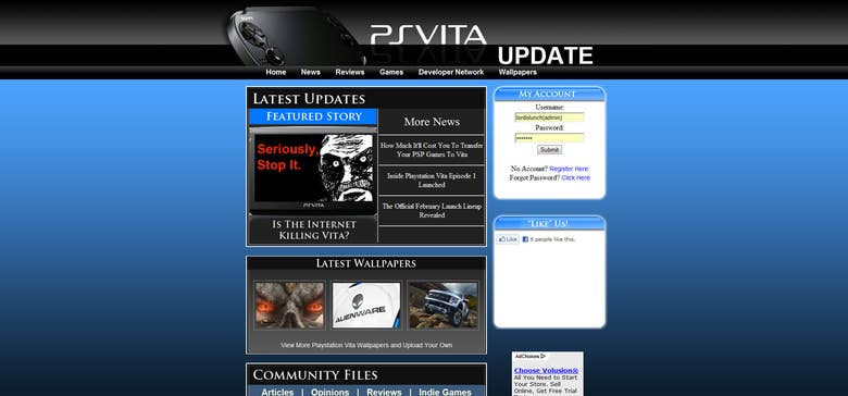 PsVita Update- Gaming Blog and Community site