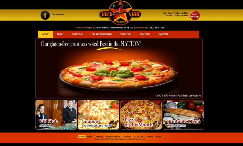 online Pizza website