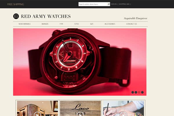 Magento Website design & development for a Watch Company