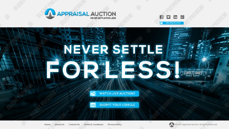 Appraisal Auction UI / UX Design for Website
