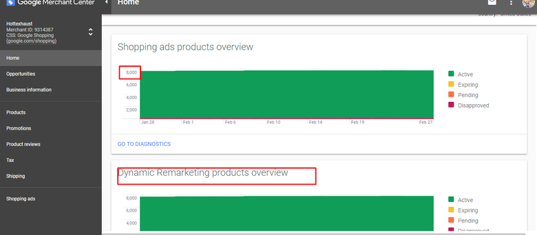 Dynamic remarketing & Shopping feed approved