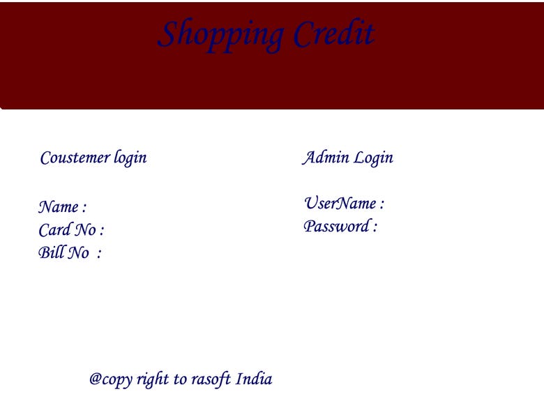 Shopping Credit