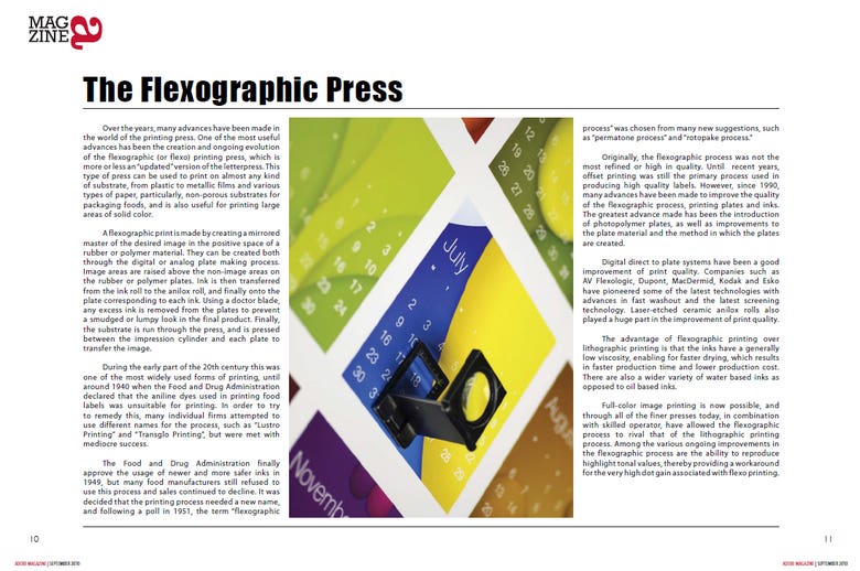 Flexographic Press Article Design