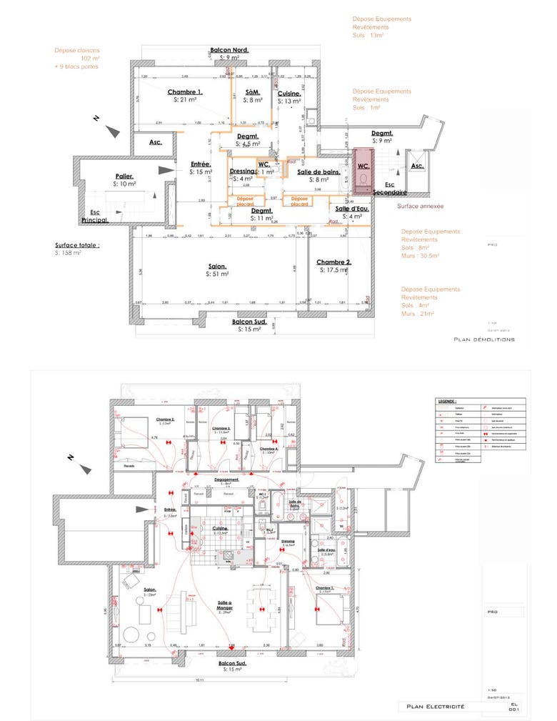 Construction/] &Technical Plans for Appartements & Houses