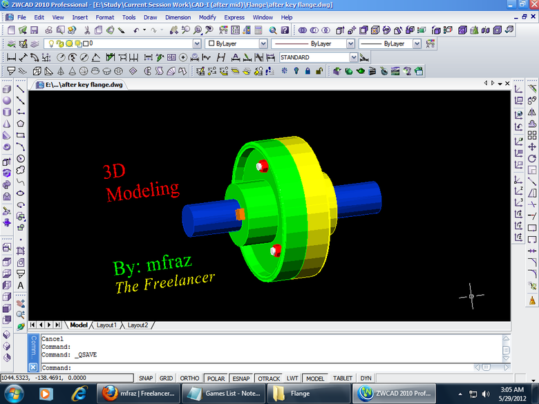 My 3D Modeling in Auto Cad