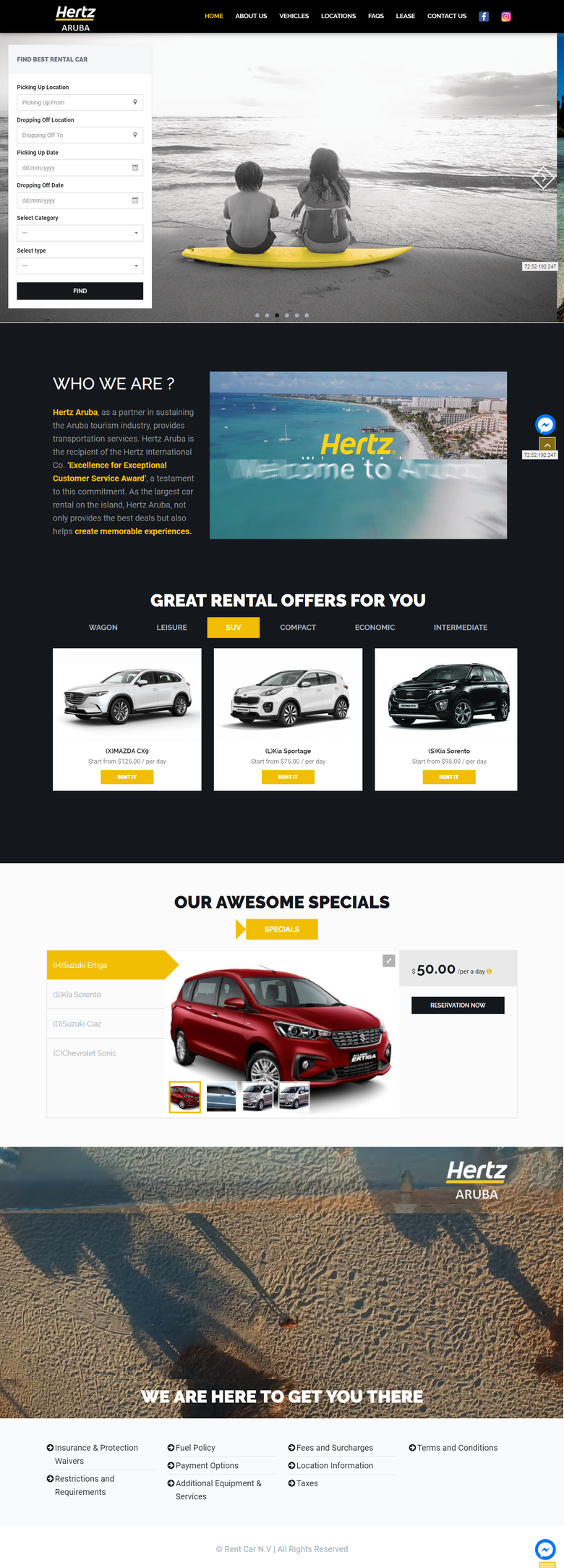 Car rental website with Woocommerce