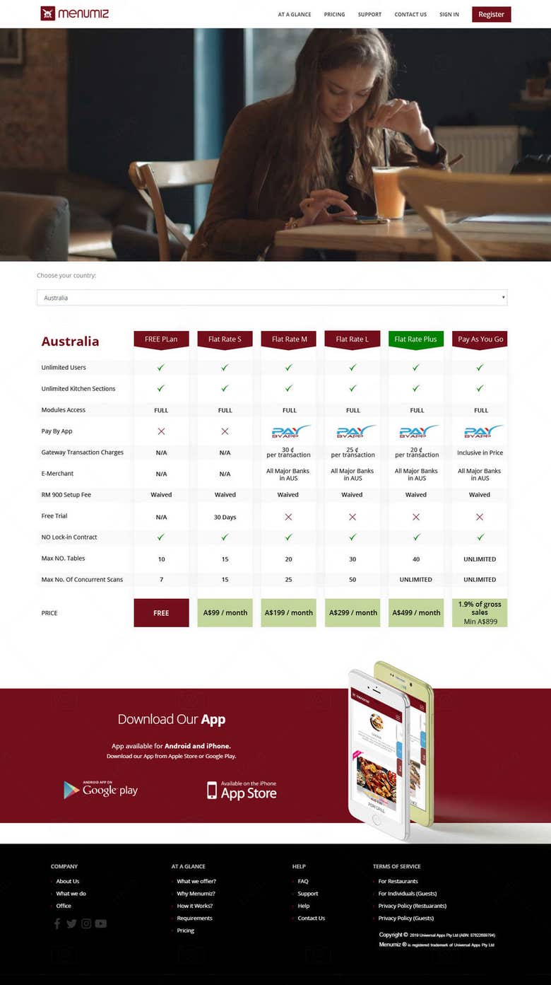 Package page design