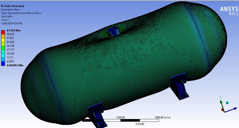 PRESSURE VESSEL FEA IN ANSYS