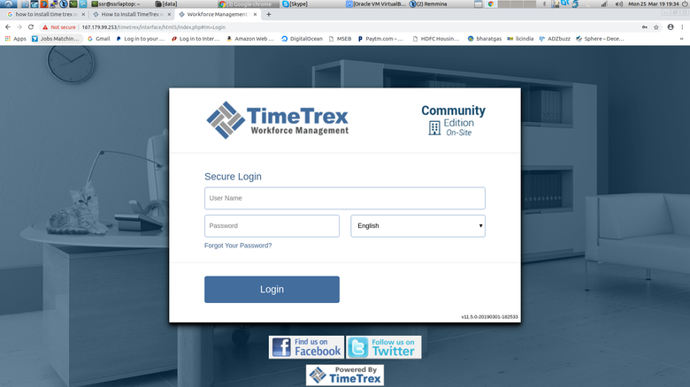 Timetrex install