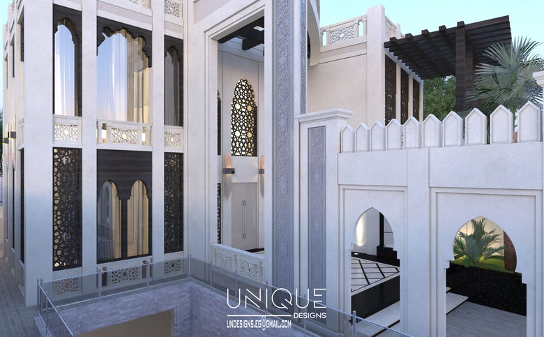 Design of a villa in the Arabic style