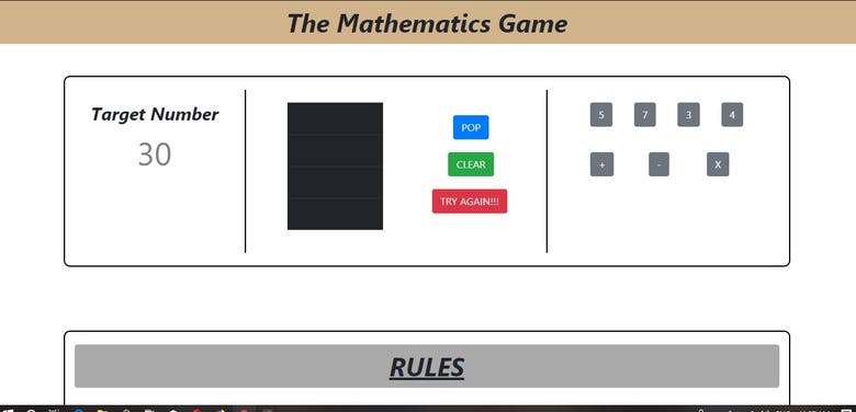 Mathematic Stack Game