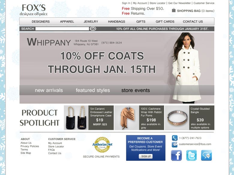 Fox&#039;s Homepage Redesign - Winter 2011