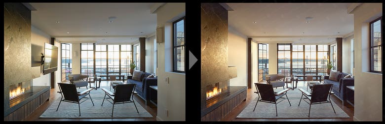 High End architectural and interior photo retouching