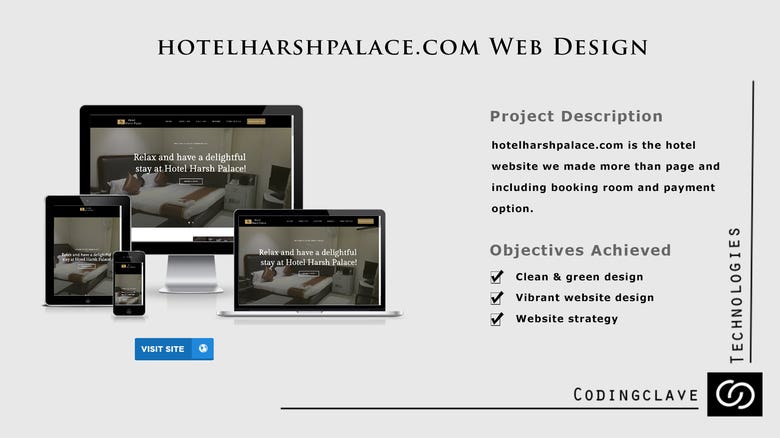 Hotel Booking site (www.hotelharshpalace.com)
