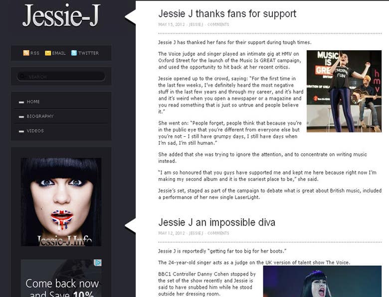 JessieJ Website