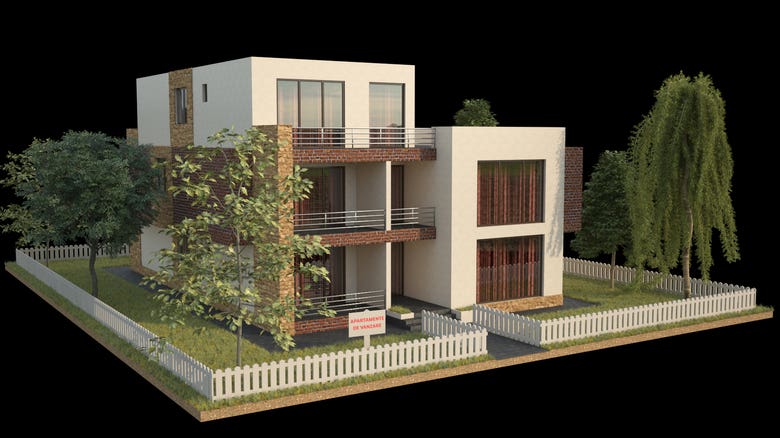 3D Apartments Building Design