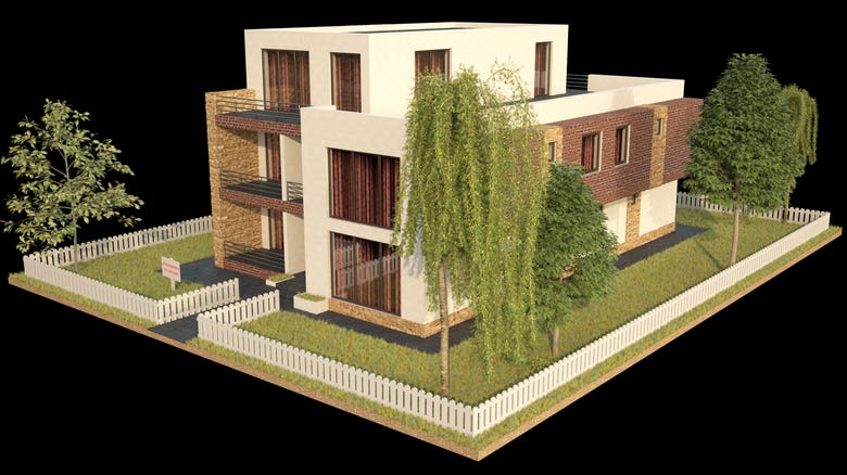 3D Apartments Building Design