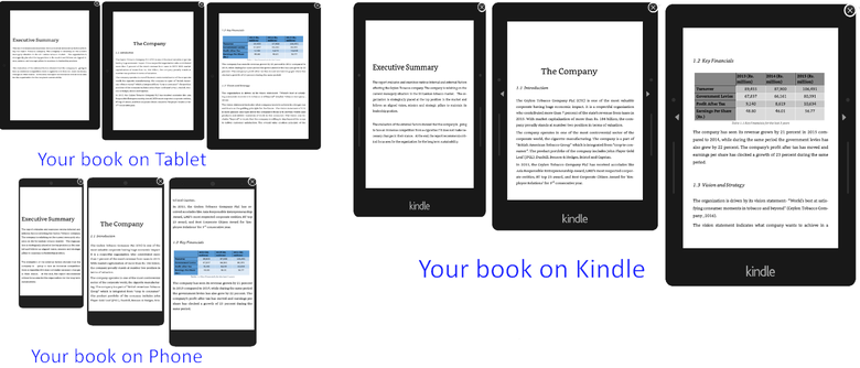 e-book formatting