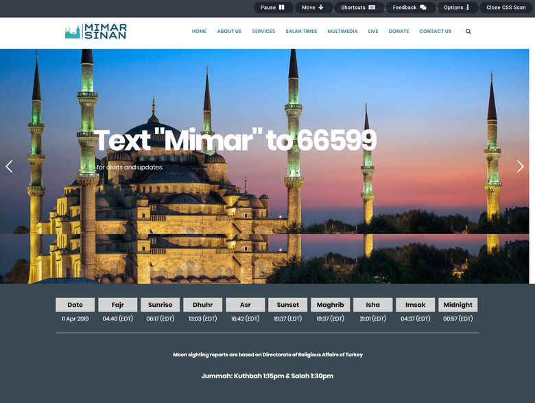 Website for mosque