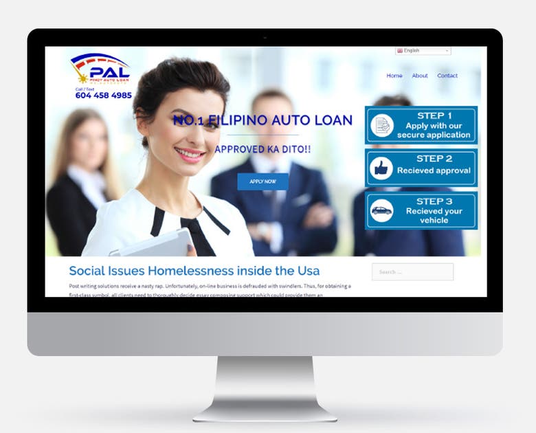 Auto Loan website - Web & Mobile Responsive