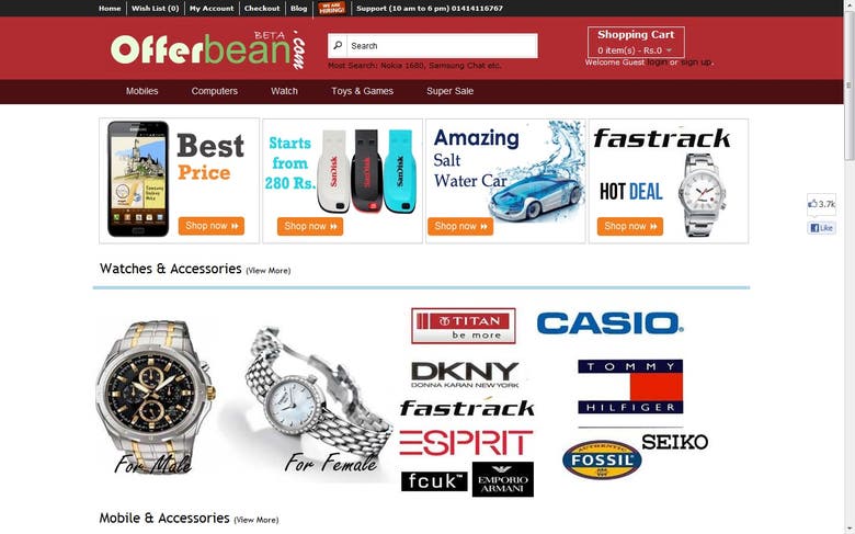 Opencart Shopping Website