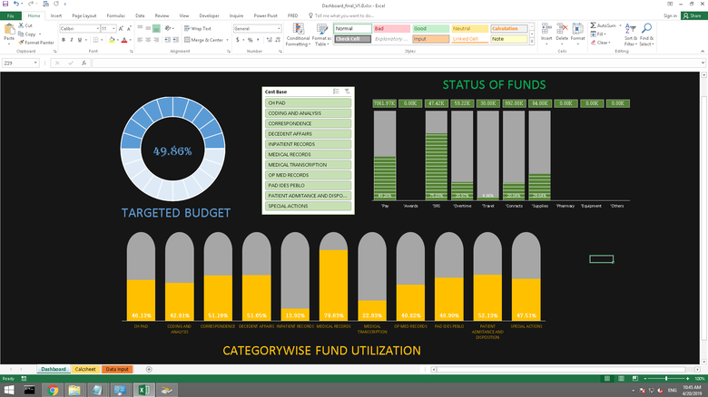 MS Excel Dashboards