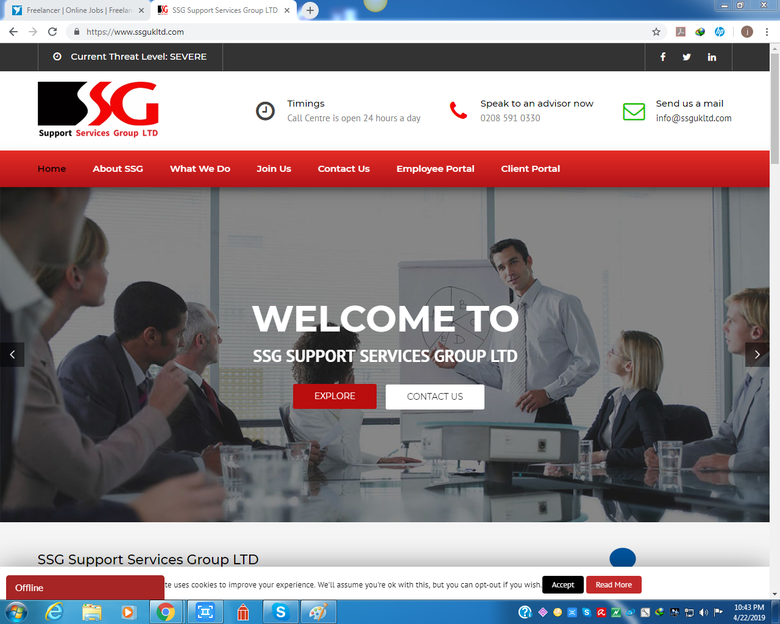 SSG Support Services Group LTD Website