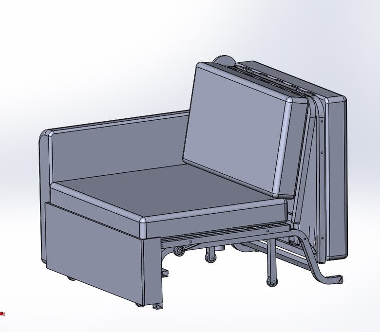 Folding mechanisms for furniture