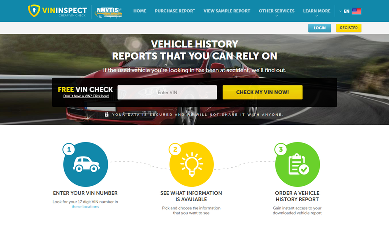 Vehicle History Generating Website