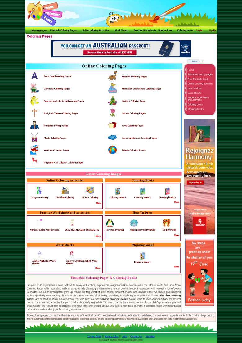 Morecoloringpages.com - Large Kids Educational Portal