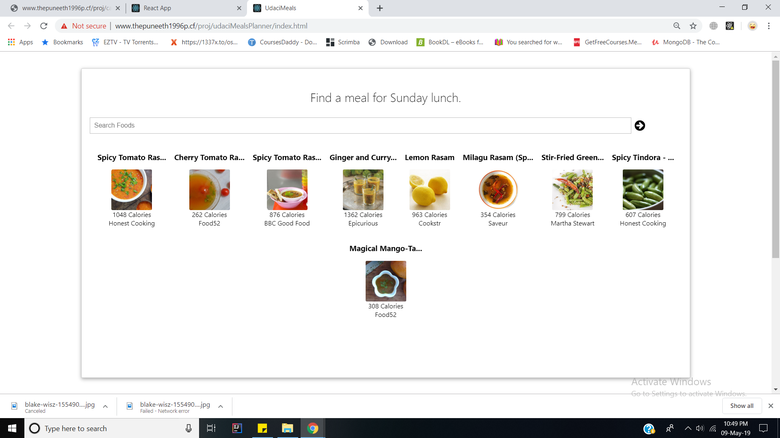 Meal Planner React Full Stack App