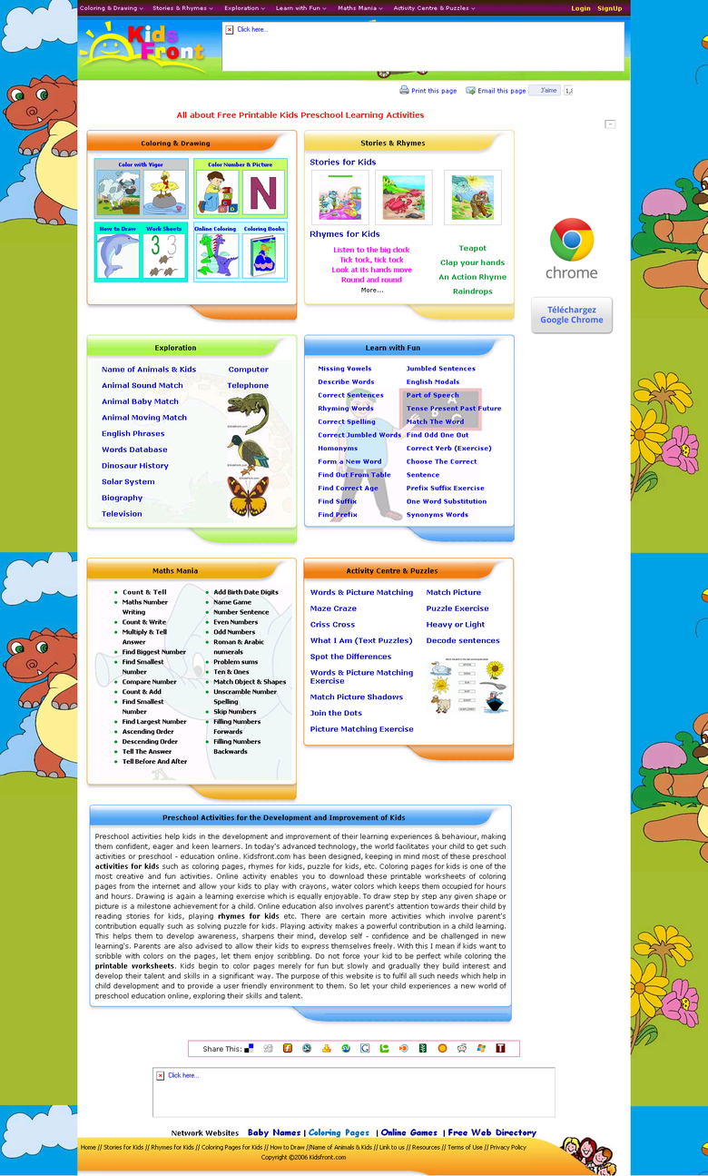 KidsFront.com - Large Kids Educational Portal