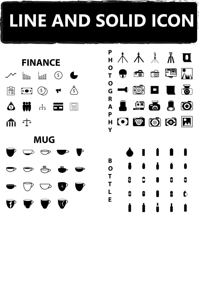 LINE AND GLYPH ICON