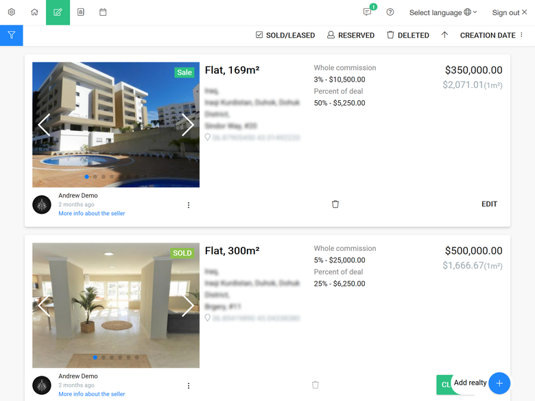 001 MULTIVENDOR E-COMMERCE – MLS – Real Estate marketplace