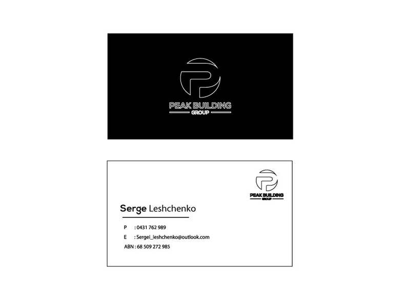 Peak Building Business Card design.